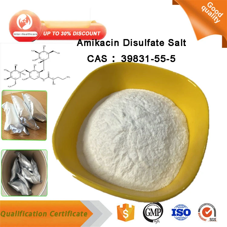 Hot Selling Amikacin Disulfate Salt Powder CAS 39831-55-5 Amikacin Disulfate for Anti-Infection